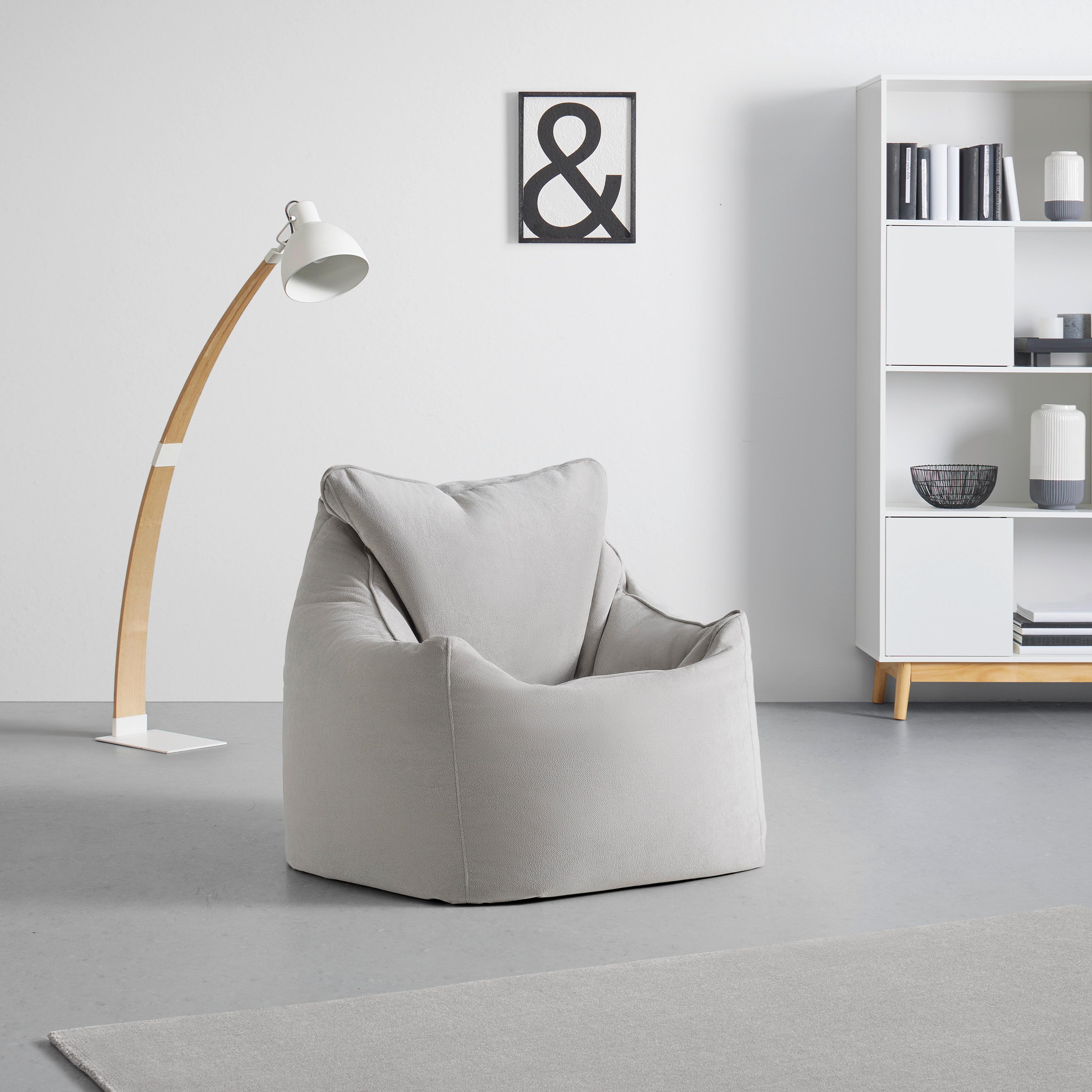 Sitzsack Storvik Beige - Grauweiß, MODERN, Textil (100/75/100cm) - Mömax