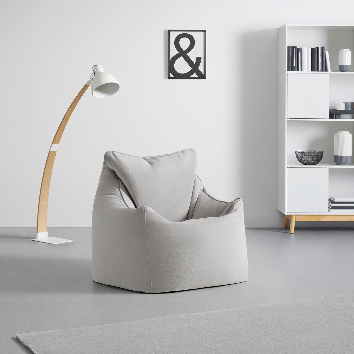 Sitzsack Storvik Beige - Grauweiß, MODERN, Textil (100/75/100cm) - Mömax