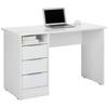 BUREAU STUDENT -BASED- - Wit/Chroomkleuren, Konventionell, Houtcomposiet/Metaal (120/76/55cm) - Based