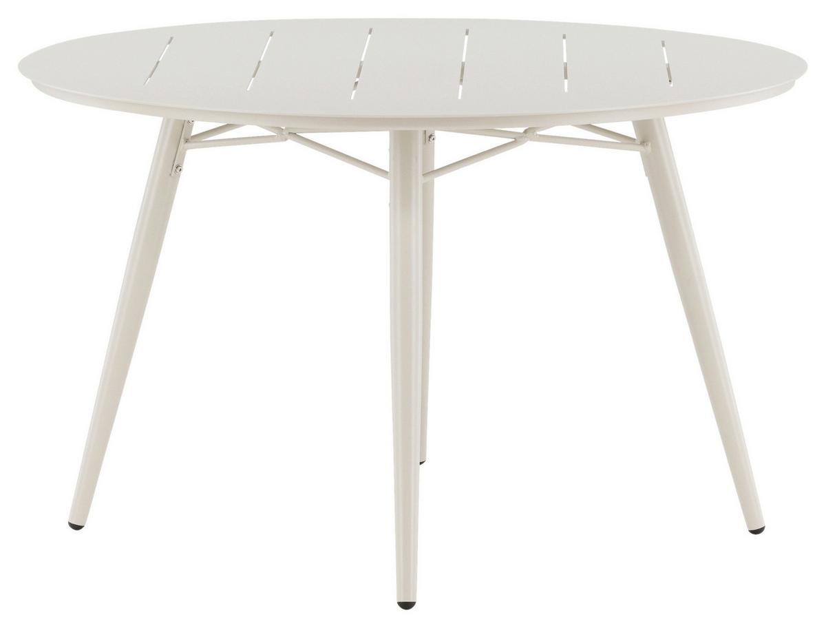 Gartentisch Lina ca. 120x120x75 cm Beige - Beige, KONVENTIONELL, Metall (120/120/75cm) - Gardenson