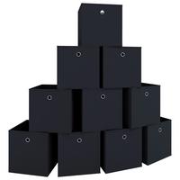 Faltbox Boxas Schwarz - Schwarz, MODERN, Textil (27/28/27cm) - MID.YOU