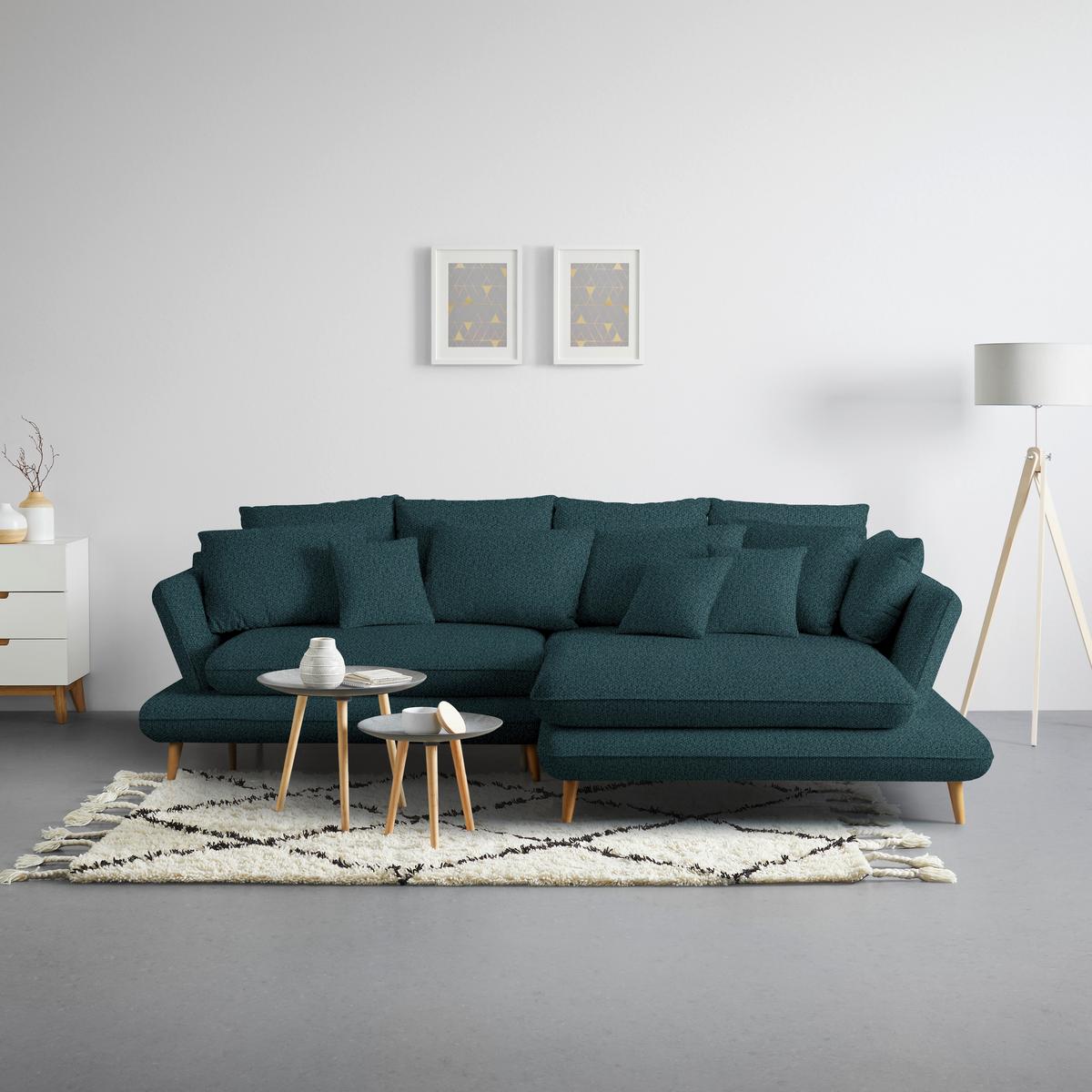 Coltar MONTE - verde închis, Romantik / Landhaus, lemn/textil (283/181cm) - Based
