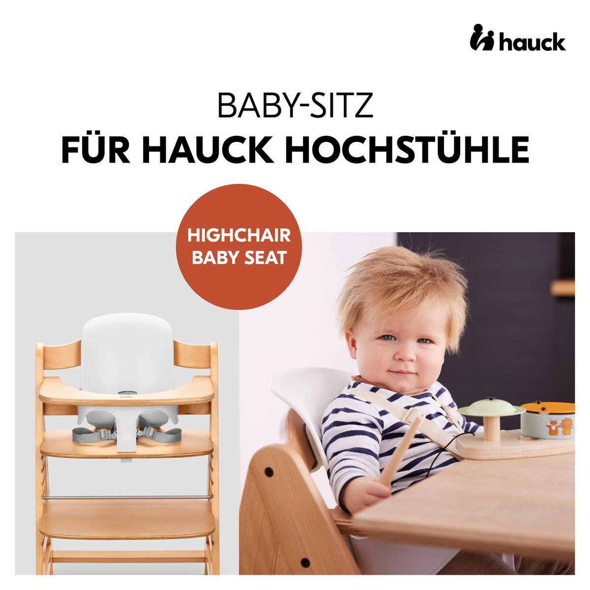 SIEDZISKO DO WYSOKIEGO KRZESŁ HIGHCHAIR BABY SEAT - biały, Basics, tworzywo sztuczne (32,5/32/34,5cm) - Hauck