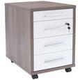 Görgős Konténer Profi - Sötétbarna, modern, Faalapú anyag (43/62/48cm) - Ombra