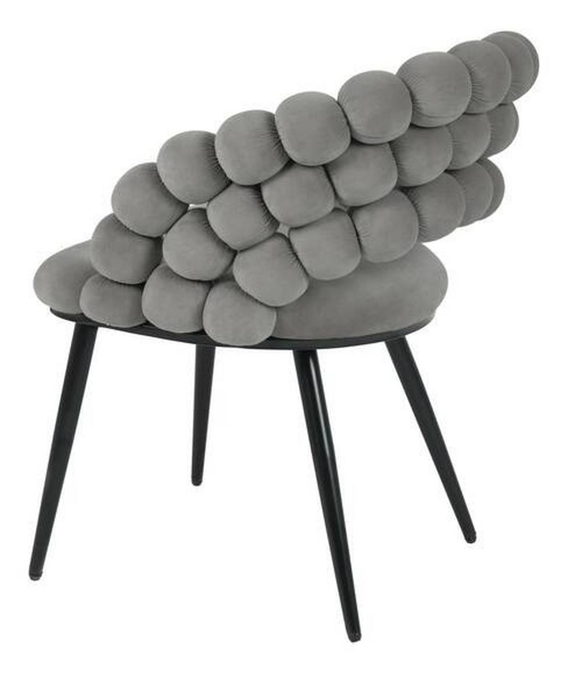 KRZESŁO Z PODŁOKIETNIKAMI BUBBLES - czarny/szary, Design, metal/tkanina (58/80/62cm) - Novel