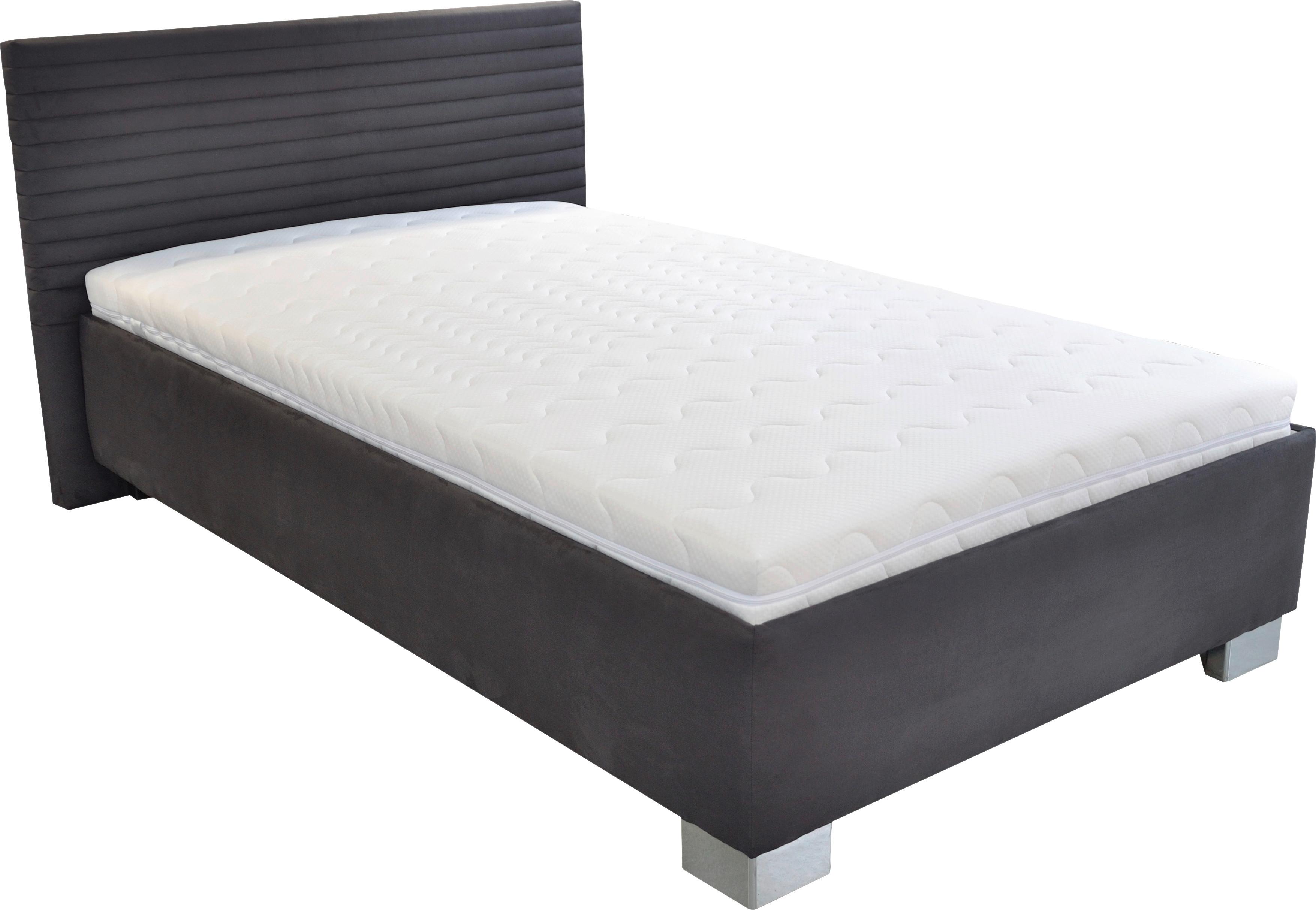 Tapecirani Krevet Como - bijela/boje kroma, drvo/tekstil (120/200cm)