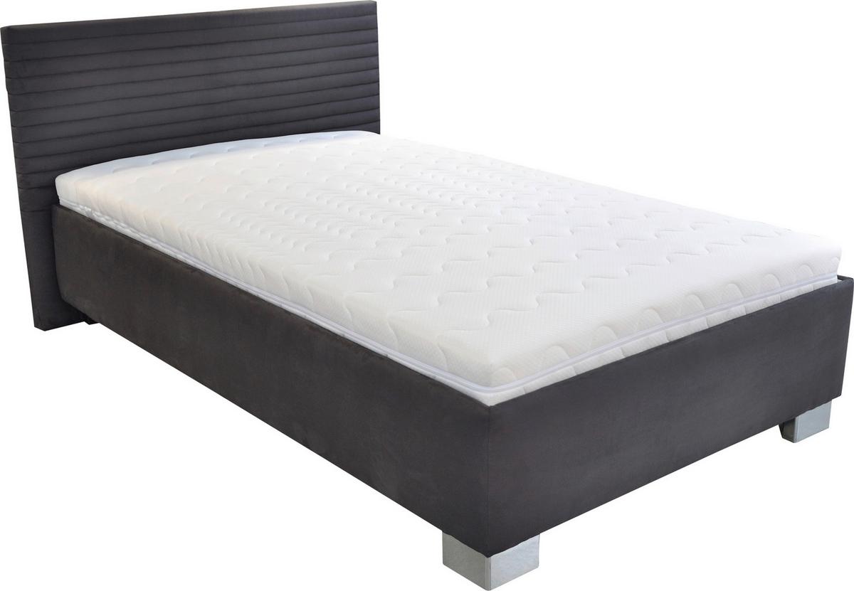 Tapecirani Krevet Como - bijela/boje kroma, drvo/tekstil (120/200cm)