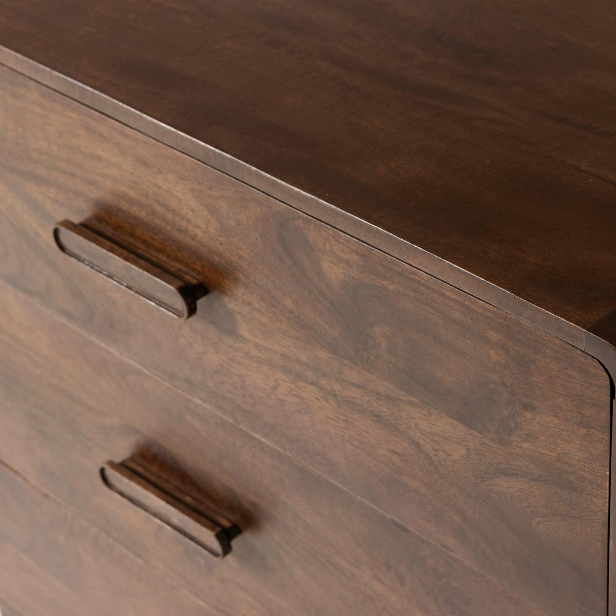 Kommode Liya Mangoholz - Dunkelbraun, Design, Holz (90/90/50cm) - Livetastic