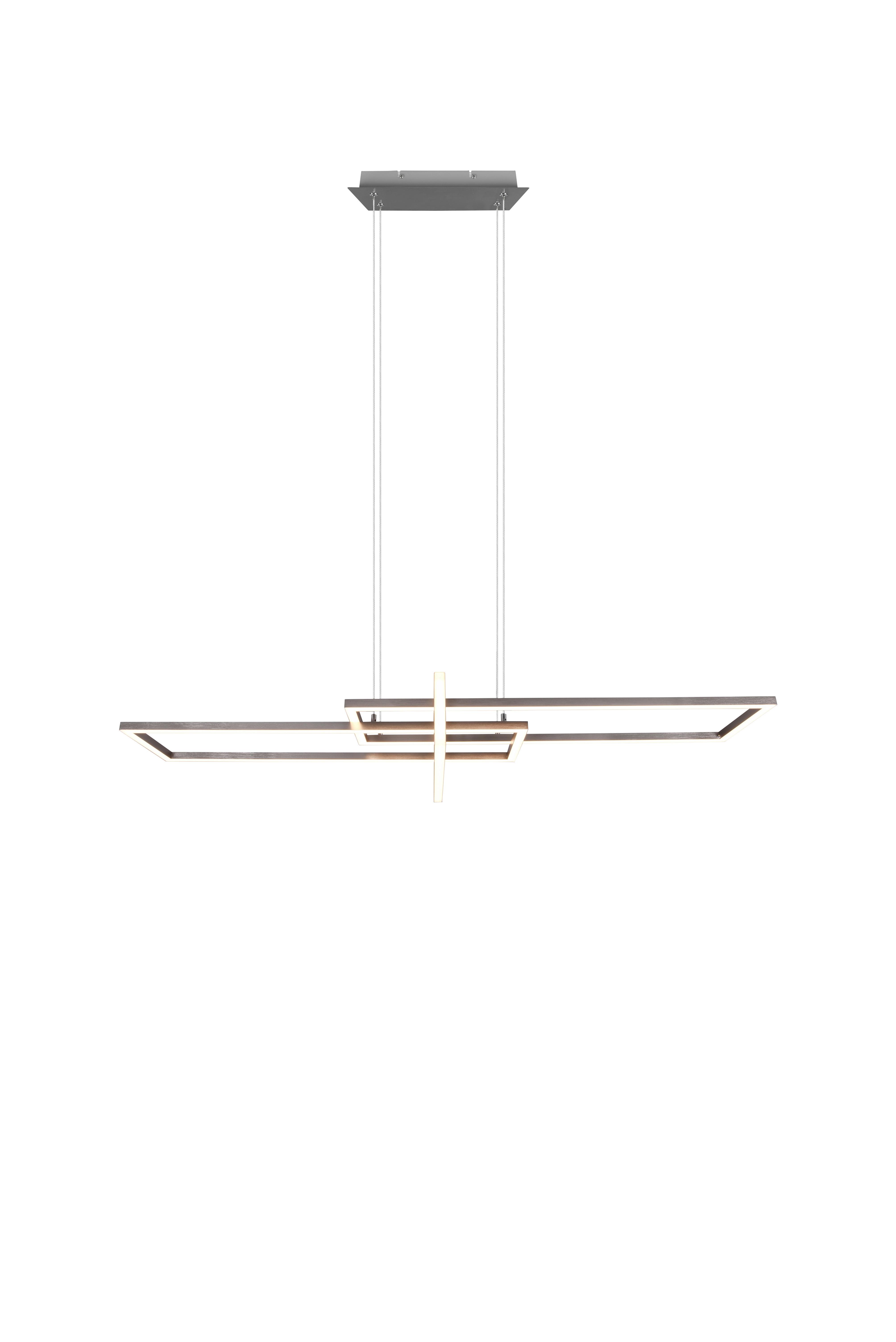 LED-Hängeleuchte Salinas in Nickelfarben max. 34 Watt - Nickelfarben, Design, Metall (110/40/150cm) - Trio Leuchten