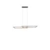 LED-Hängeleuchte Salinas in Nickelfarben max. 34 Watt - Nickelfarben, Design, Metall (110/40/150cm) - Trio Leuchten