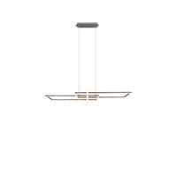 LED-Hängeleuchte Salinas in Nickelfarben max. 34 Watt - Nickelfarben, Design, Metall (110/40/150cm) - Trio Leuchten