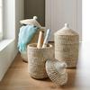 KORG LAUREN - S - vit, Romantik / Lanthus, plast/naturmaterial (26/44cm) - Zandiara