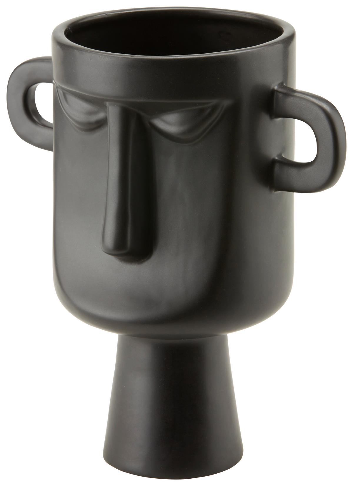 Kaspó Piyso - fekete, Basics, kerámia (20/23/12cm) - Modern Living