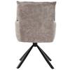 STOL MED ARMSTÖD SOPHIE - grå/svart, Modern, metall/textil (60/93/67cm) - Premium Living