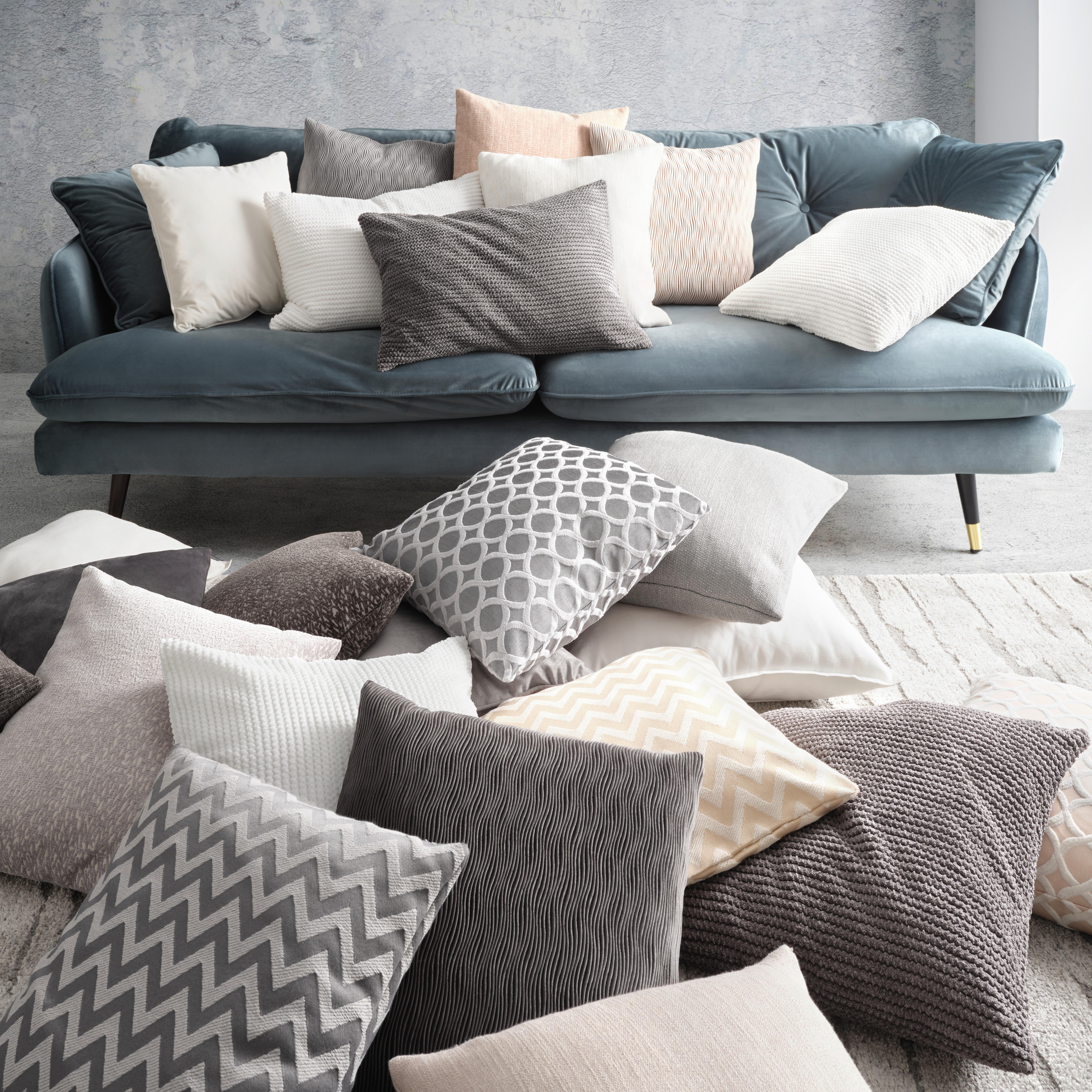 Párnahuzat Violet - natúr, Basics, textil (50/50cm) - Premium Living