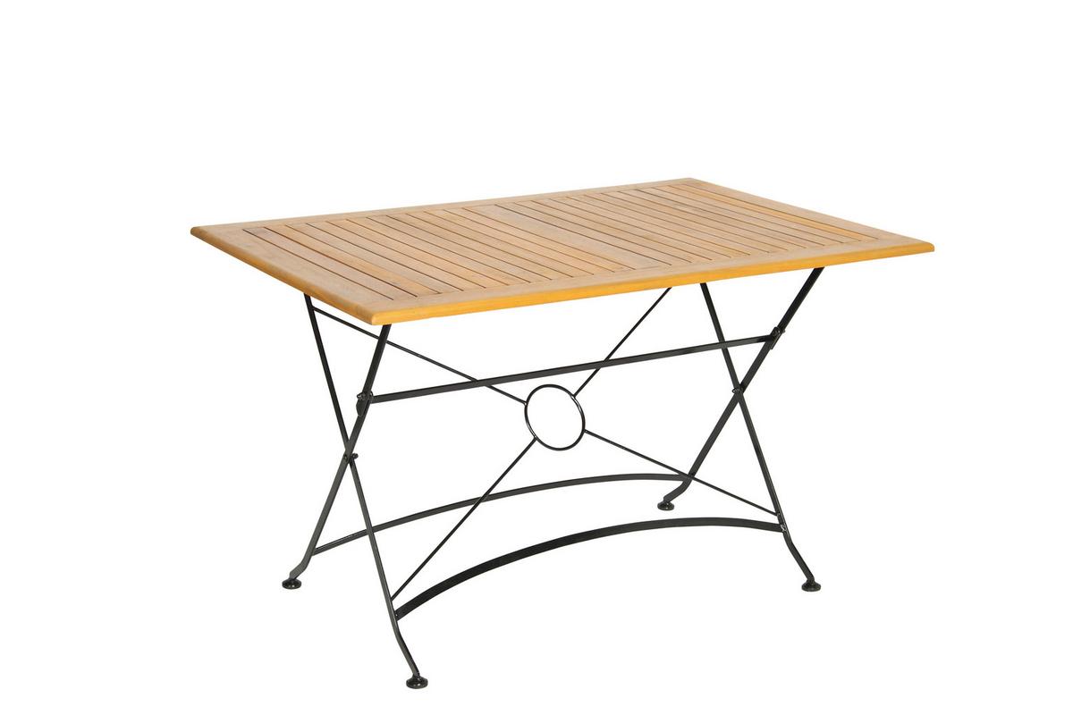 Vrtna Garnitura Lindau, 5-Delni Set - antracit/barve akacije, Basics, kovina/les (120/75/80cm) - Gardenson