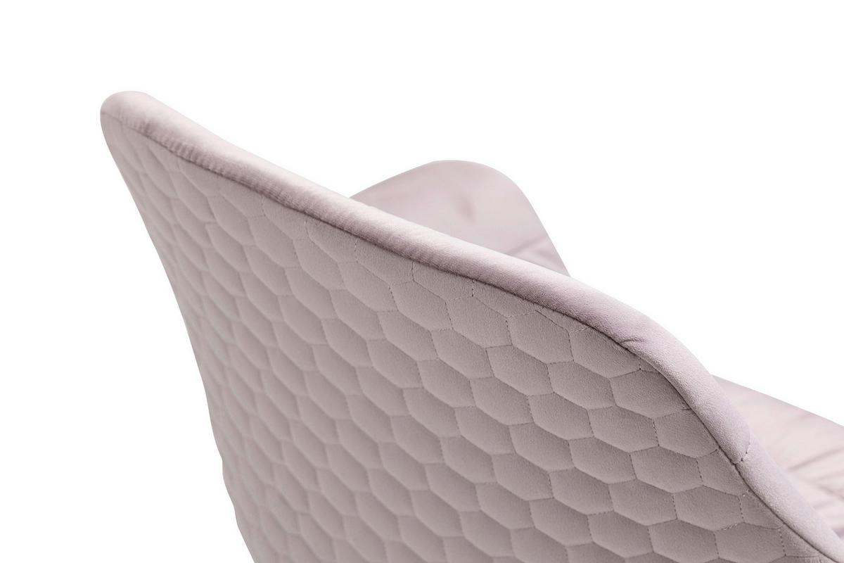 Naslanjač Samt, Roza - roza/črna, Moderno, kovina/tekstil (63/81,5/61cm) - Livetastic