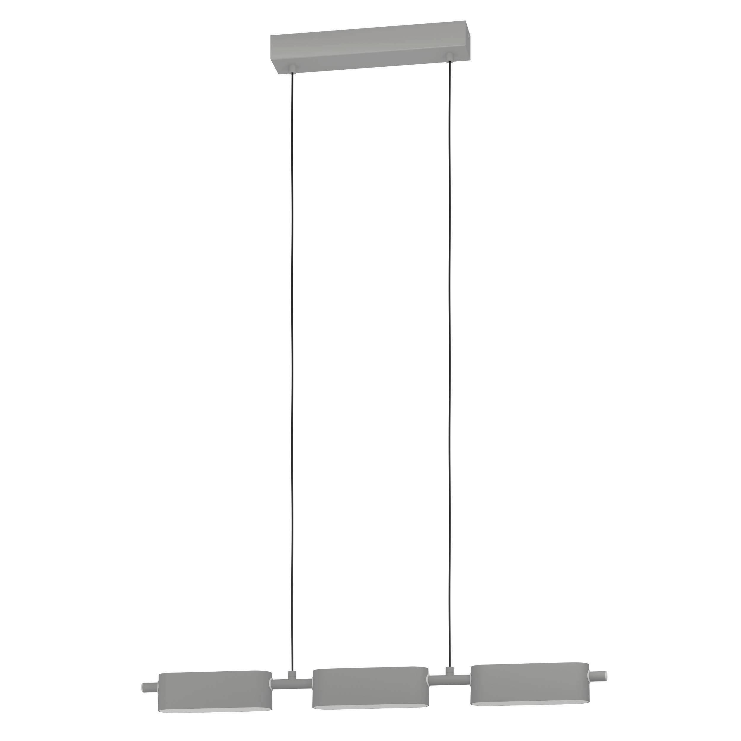 Hängeleuchte 99819* Rovira - Weiss/Silberfarben, Design, Kunststoff/Metall (77/5/110cm) - Eglo