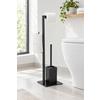 WC-BORSTE MED PAPPERSHÅLLARE GREGOTTI-2 -SB- - svart, Modern, metall/plast (20/71/20cm) - Mömax
