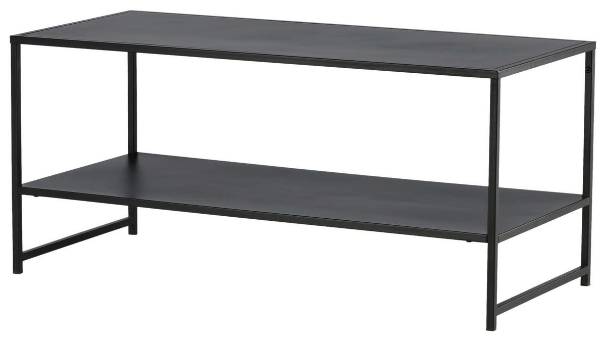 COUCHTISCH STAAL - Schwarz, Design, Metall (102/43/45cm) - Livetastic