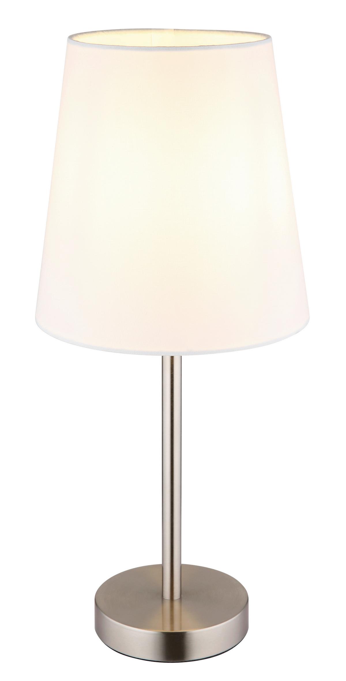 TISCHLEUCHTE 50100101 JORIS - Weiss/Schwarz, Konventionell, Kunststoff/Textil (20/45cm) - Globo