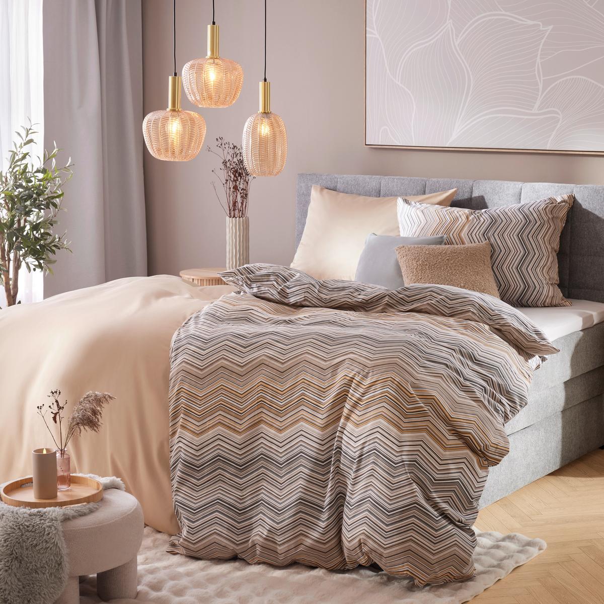 Ágyneműhuzat-garnitúra Pamutszatén Xenia Uni - bézs, Modern, textil (140/200cm) - Premium Living