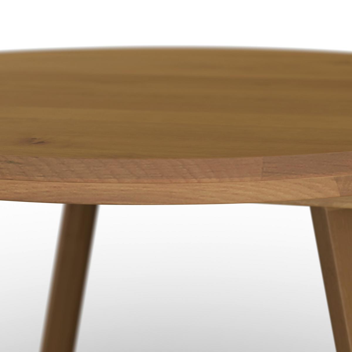 Esstisch Miley in Holz Eiche massiv ca. 120-160x120 cm - Eichefarben, MODERN, Holz (120-160/120/76cm) - Bessagi Home