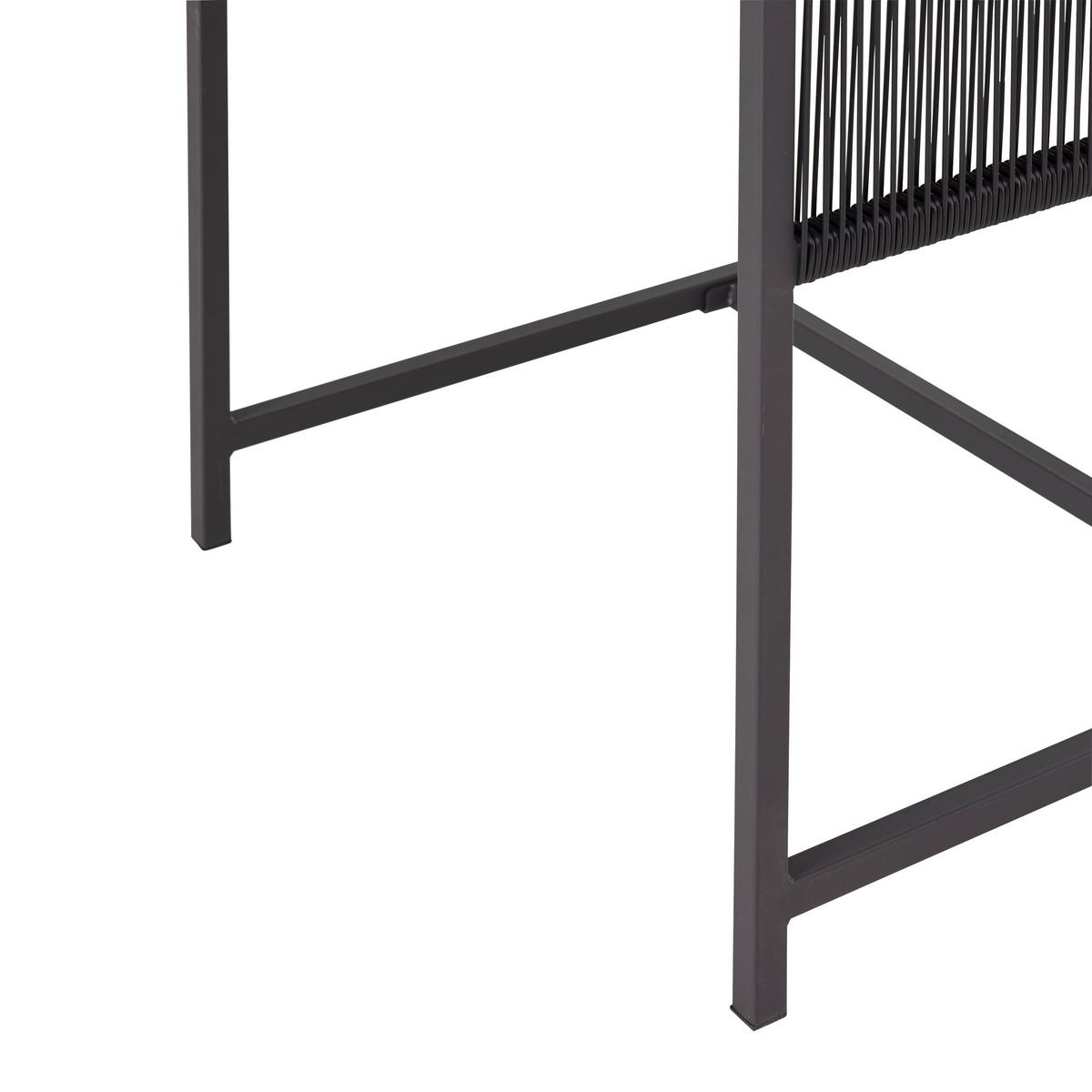 Balkonska Garnitura Stella, Temno Siva, Črna, Jeklo - temno siva/siva, Moderno, kovina/umetna masa - Bessagi Garden