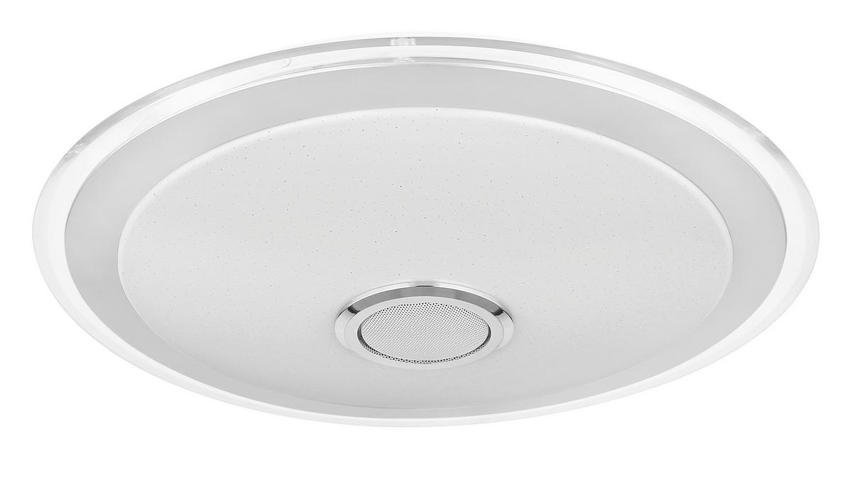 LED-Deckenleuchte Dunny max. 24 Watt - Klar/Chromfarben, KONVENTIONELL, Kunststoff/Metall (43/10,5cm) - Globo