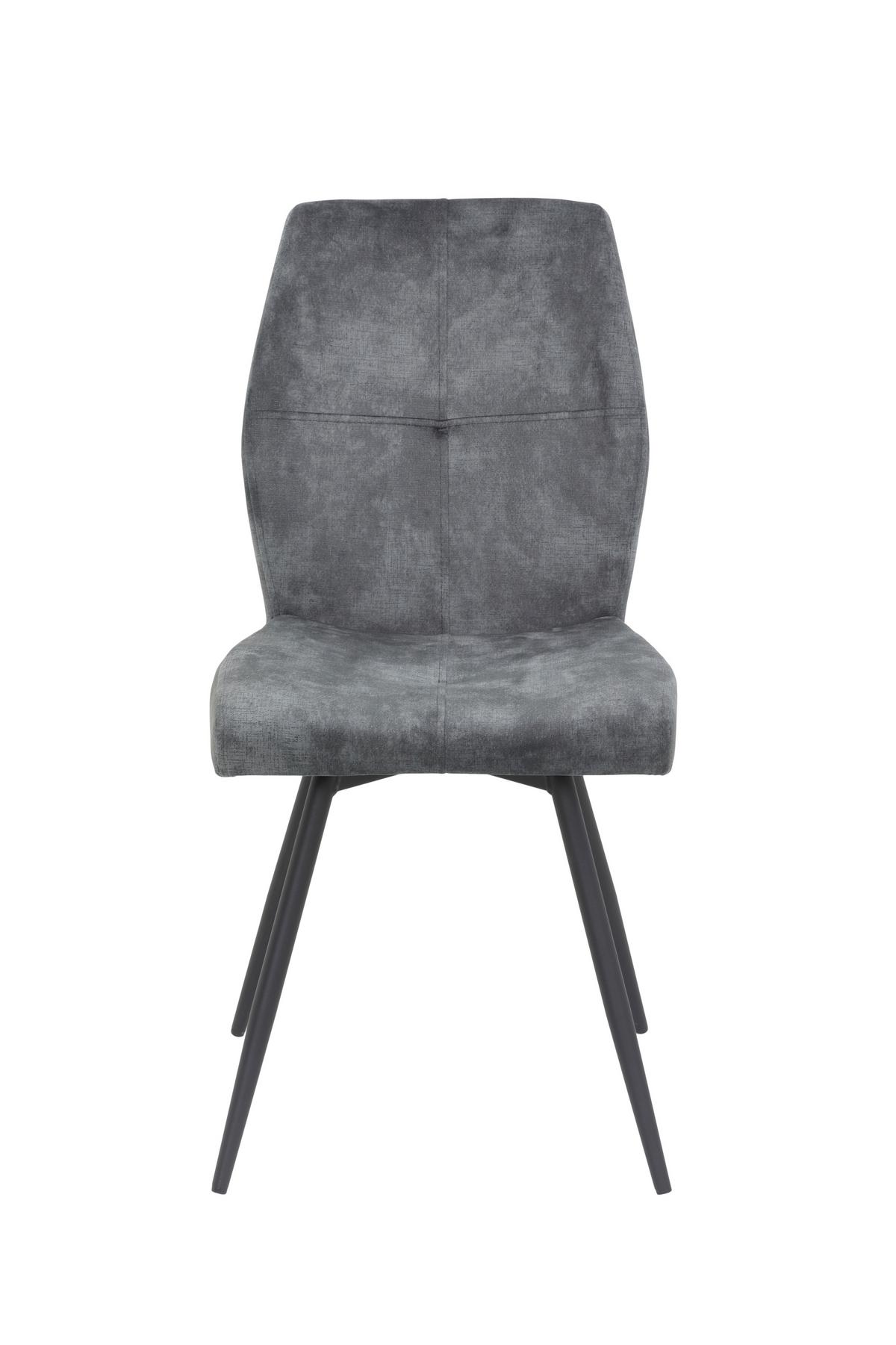 STUHL ALLY S - Anthrazit/Schwarz, MODERN, Textil/Metall (46/91/60cm) - MID.YOU