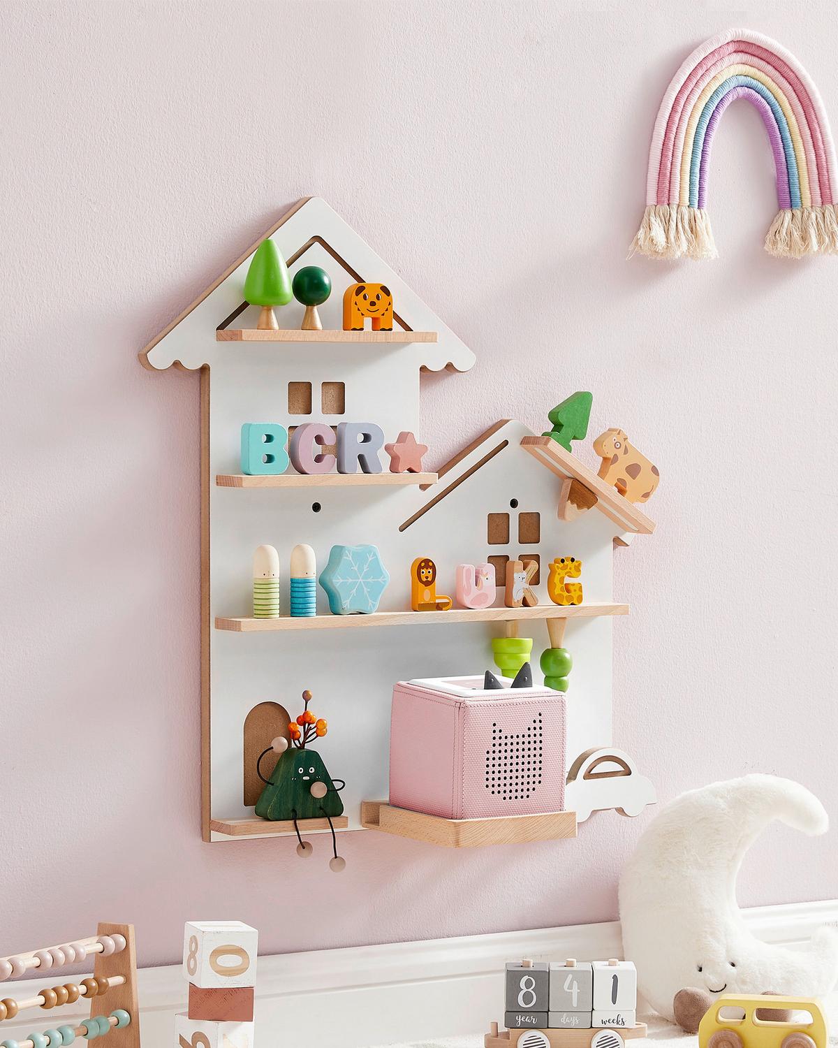Kinderregal in Weiß MDF ca. 55,8x60x18 cm - Weiß, MODERN, Holz/Holzwerkstoff (55,8/60/18cm) - MID.YOU