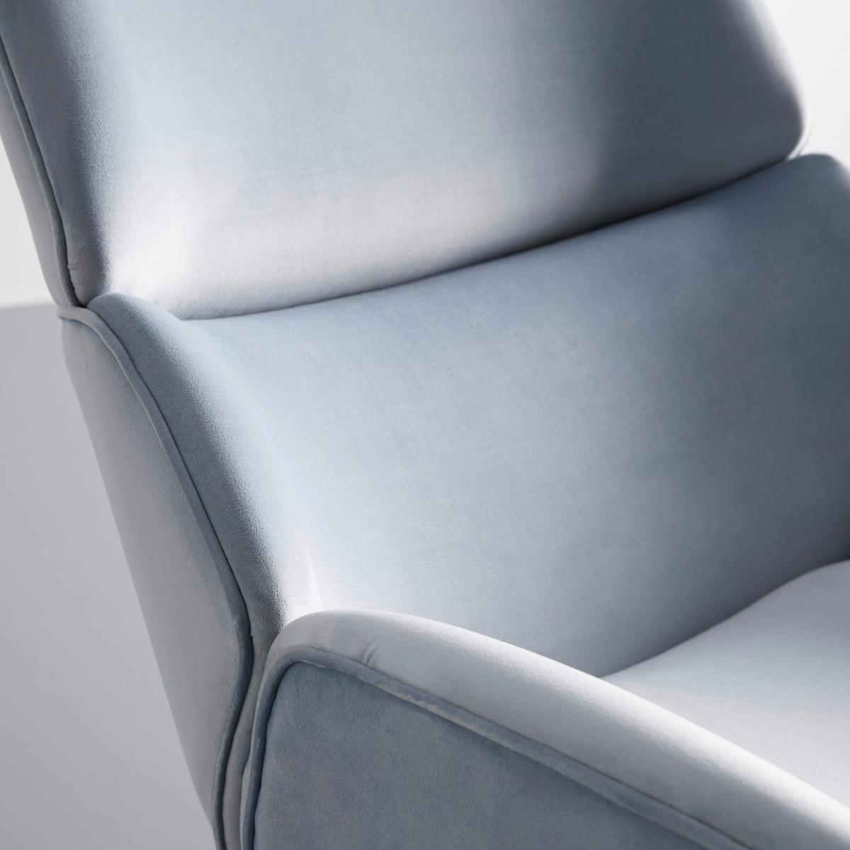 Relaxsessel Felia ca. 71x92,5x79cm Samt Hellgrau - Buchefarben/Hellgrau, MODERN, Holz/Textil (71/92,5/79cm) - Bessagi Home