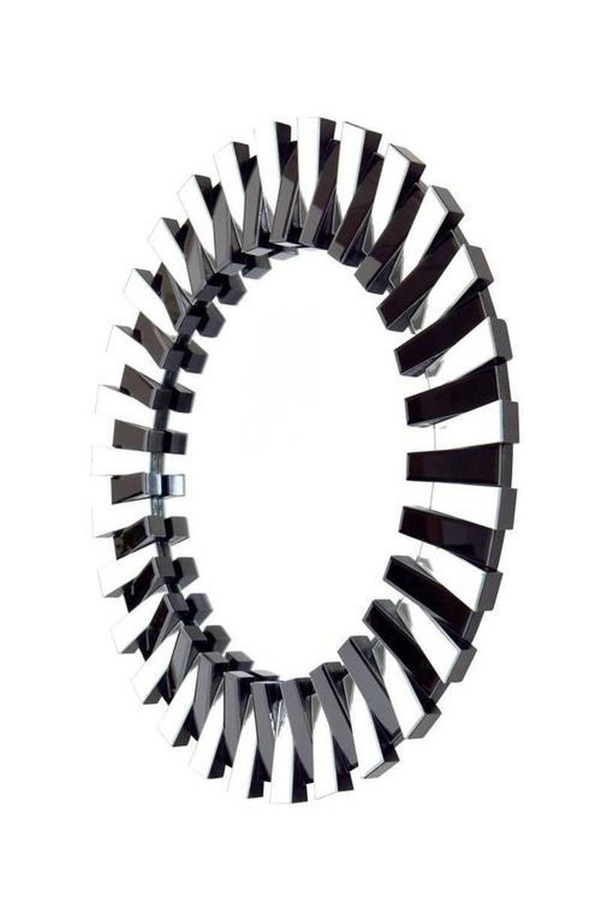 WANDSPIEGEL YHZP8 - Silberfarben/Schwarz, Basics, Glas/Metall (80/80/5cm) - Kayoom