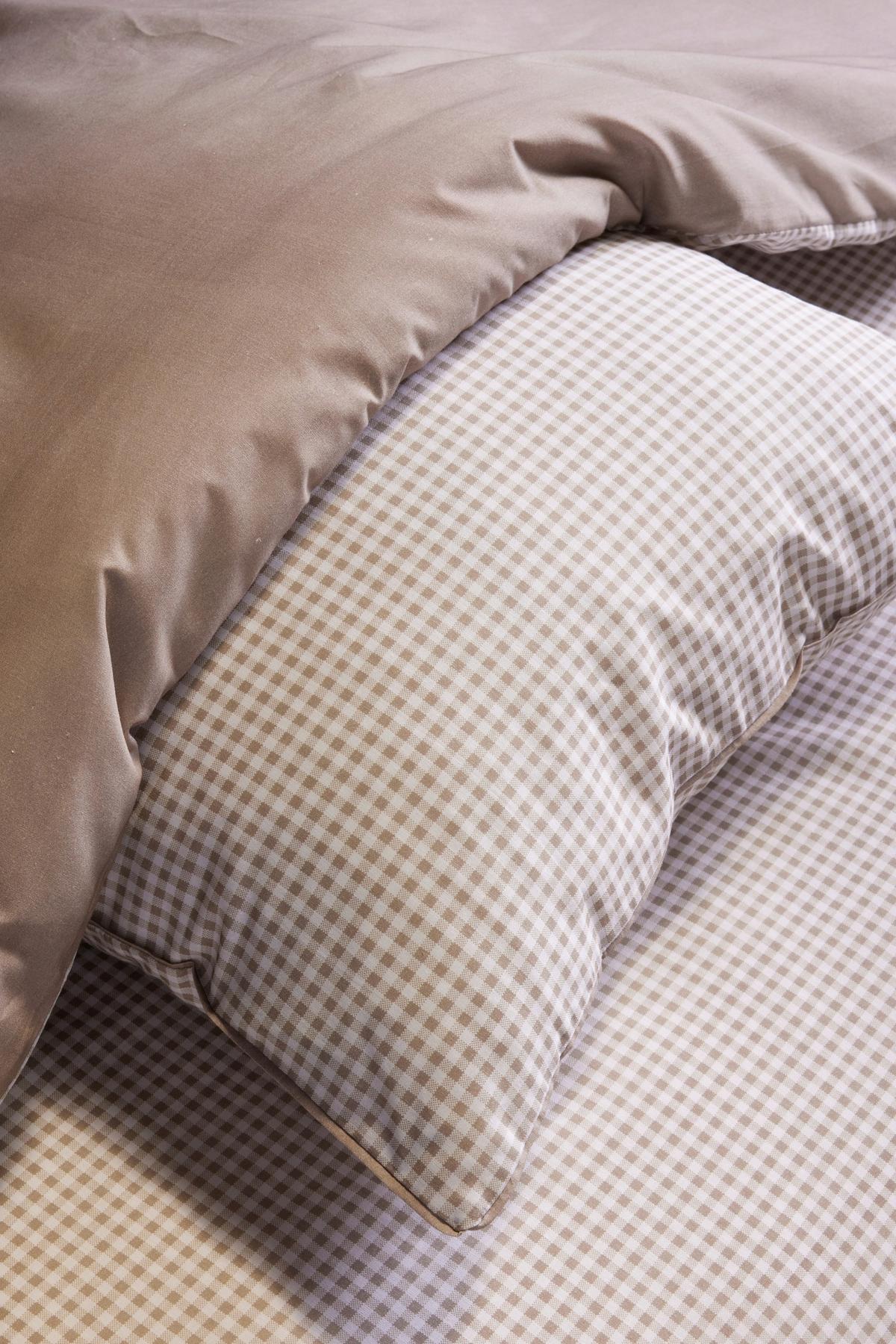 Lenjerie de pat Vichy cca. 200x200/2x50x70cm - negru, textil (200/220cm)