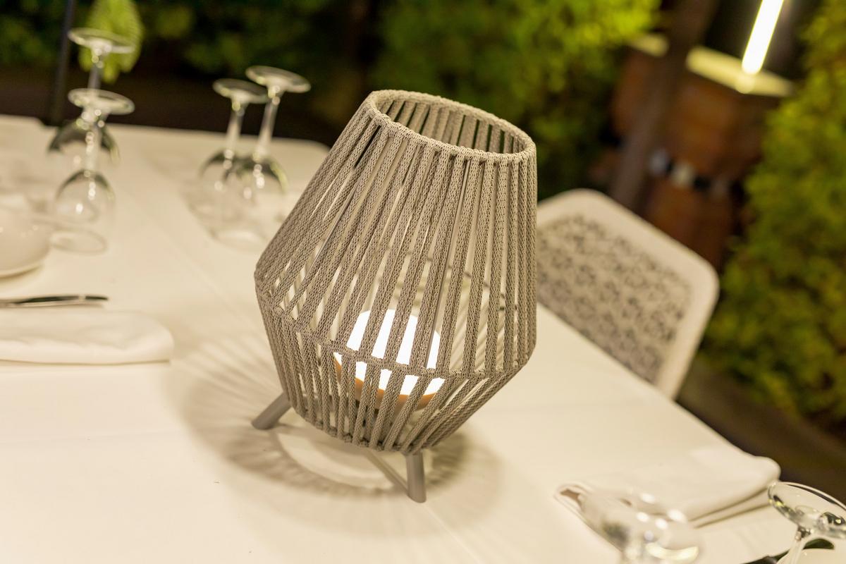 LAMPA ZEWNĘTRZNA LED LUMCNT030SXWLNW CONTA - taupe, Natur, tworzywo sztuczne (25.5/32.5/25.5cm) - Newgarden