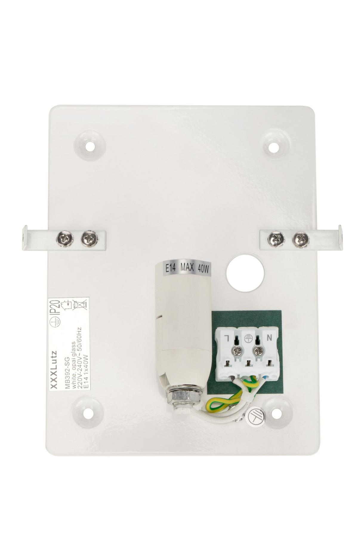 KINKIET PALMDALE - opal, Konventionell, metal/szkło (19,5/9,5/19,5cm) - Novel