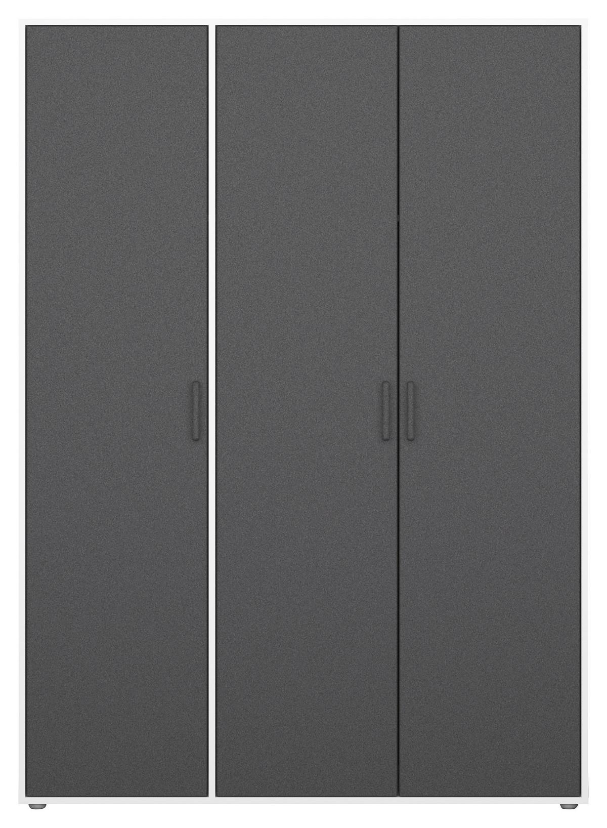 DULAP  USI ROTATIVE VOYAGER - alb/gri, Modern, material pe bază de lemn (140/194/53cm) - Modern Living