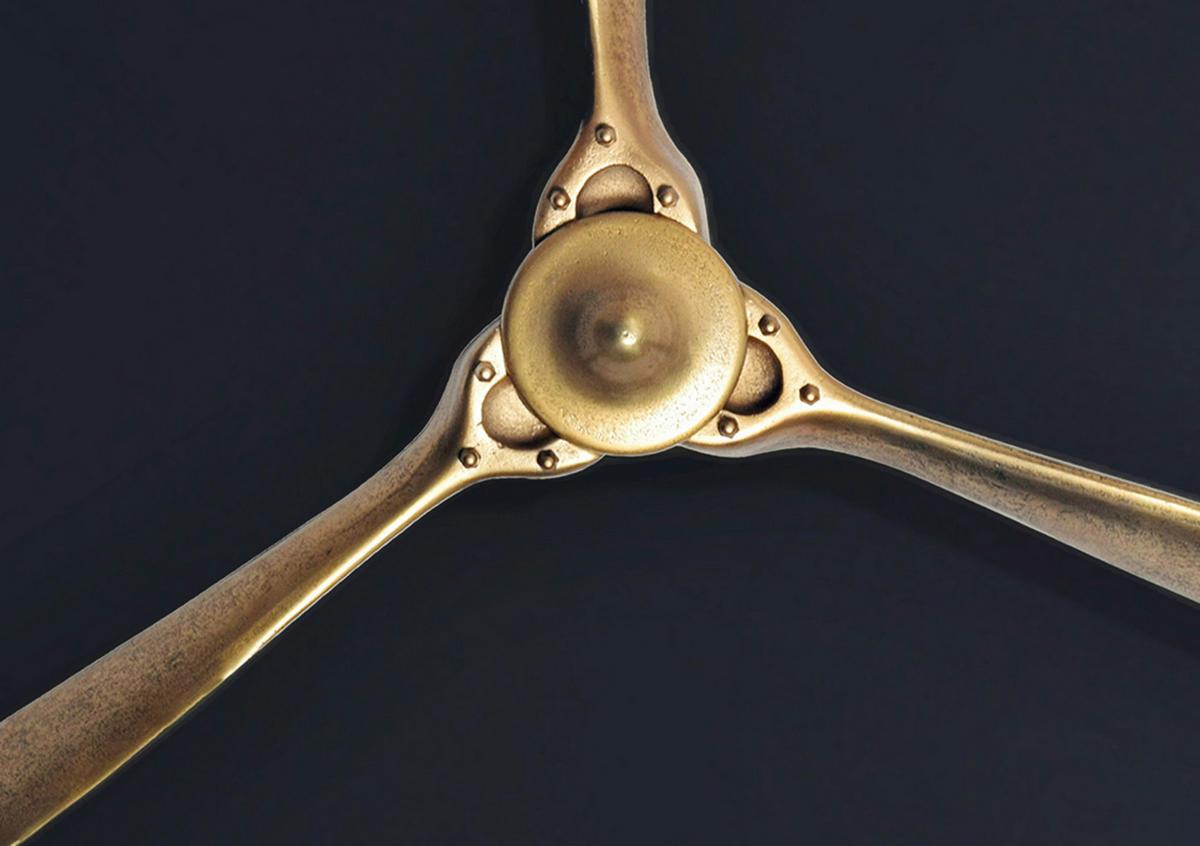 Stenska Dekoracija Propeller - zlate barve, Design, kovina (85/85/10cm) - Livetastic