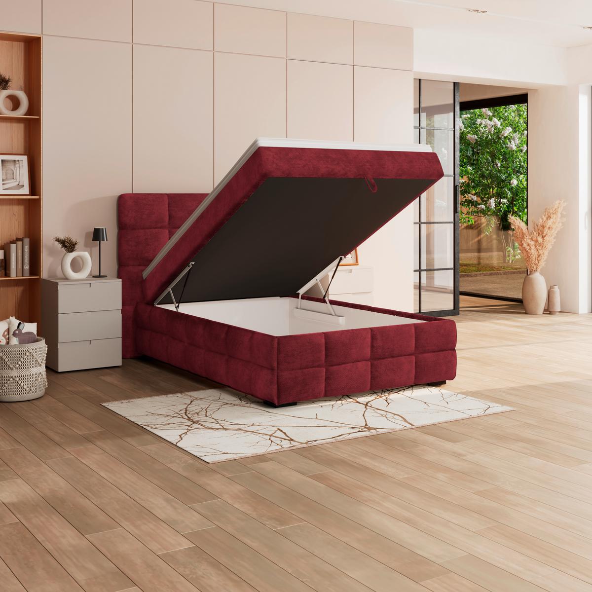 PAT BOX VEGA - alb/verde, Trend, lemn/textil (120/200cm) - Modern Living