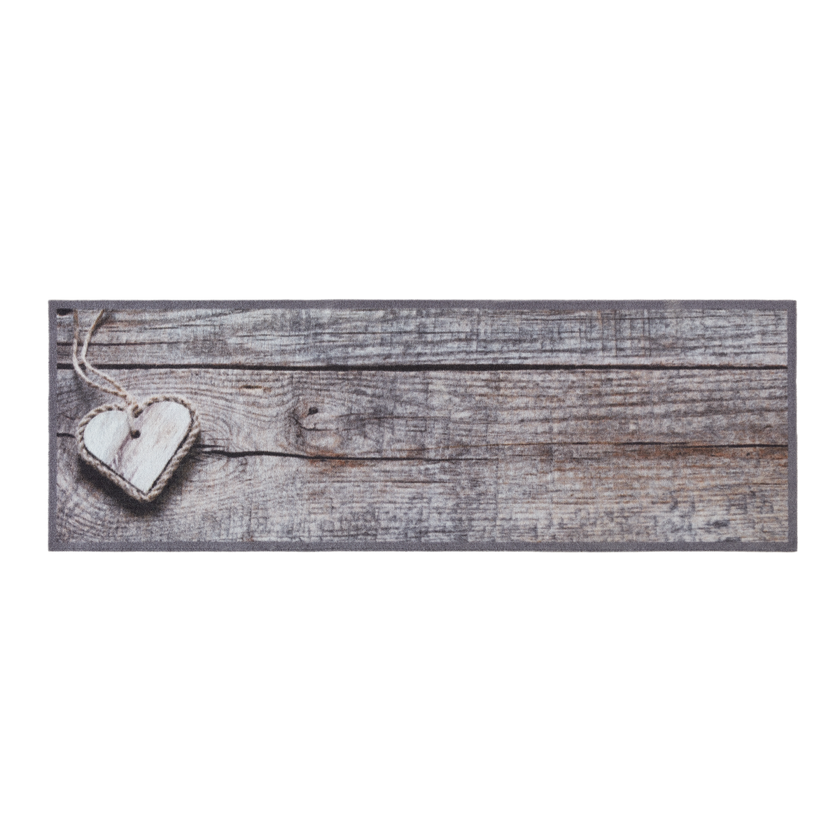 Tekač Cook&wash Heart Wood 50x150cm - barve skrilavca, Moderno, umetna masa (50/150cm) - Modern Living