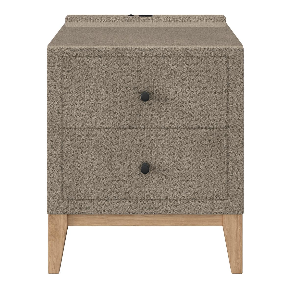 NOPTIERĂ SMILE - taupe, Konventionell, sticlă/lemn (49/58,5/46cm) - Premium Living