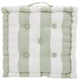 Boxkissen Blockstreif Hellgrün - Hellgrün/Weiß, Textil (40/40/8cm) - Mömax modern living