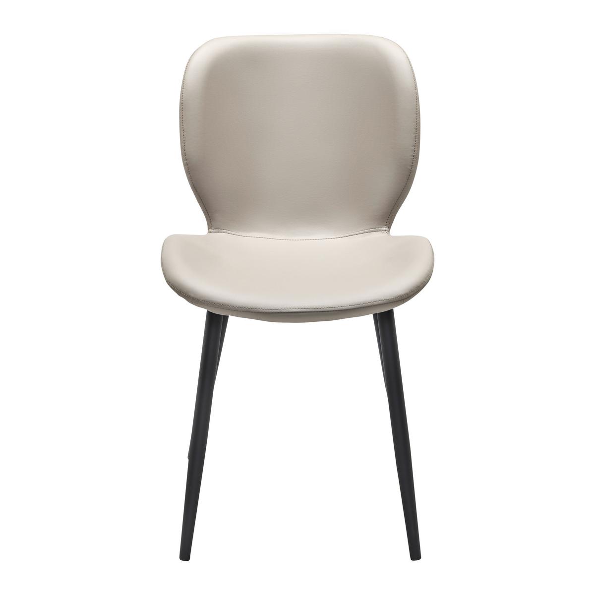 KRZESŁO IERY - czarny/taupe, Modern, metal/drewno (46/83/54cm) - Bessagi Home