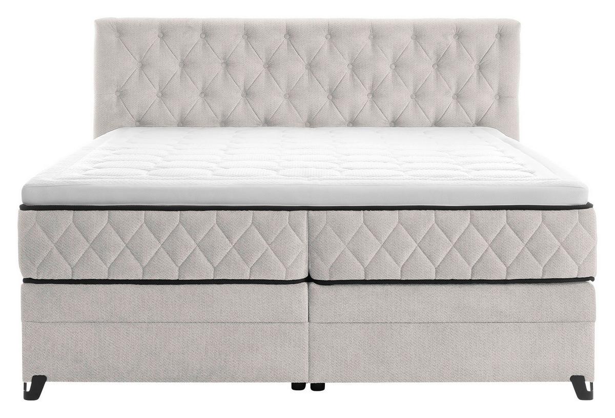 Boxspring Krevet Carmen - tirkizna/boje šampanjca, Konvencionalno, drvni materijal/drvo (160/200cm) - Modern Living