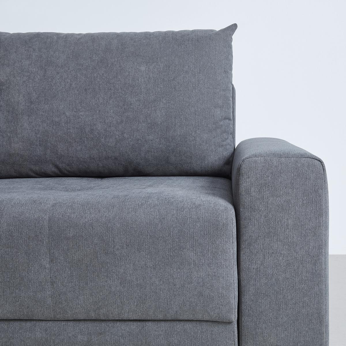 Sedežna Garnitura Adriano, Siva, Ležišče, Predal - siva/črna, Moderno, tekstil (313/91/217cm) - Mömax