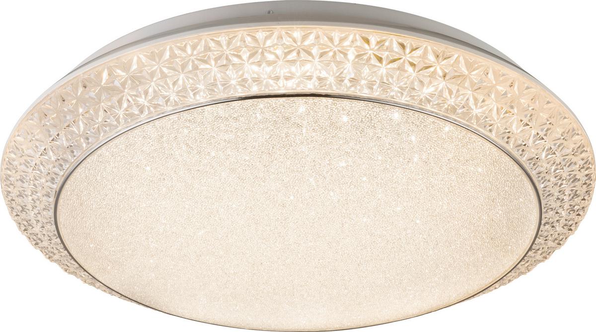 Stropna Led-svetilka Zila, S Sijalko - bela/prozorno, Konvencionalno, kovina/umetna masa (51/12cm)