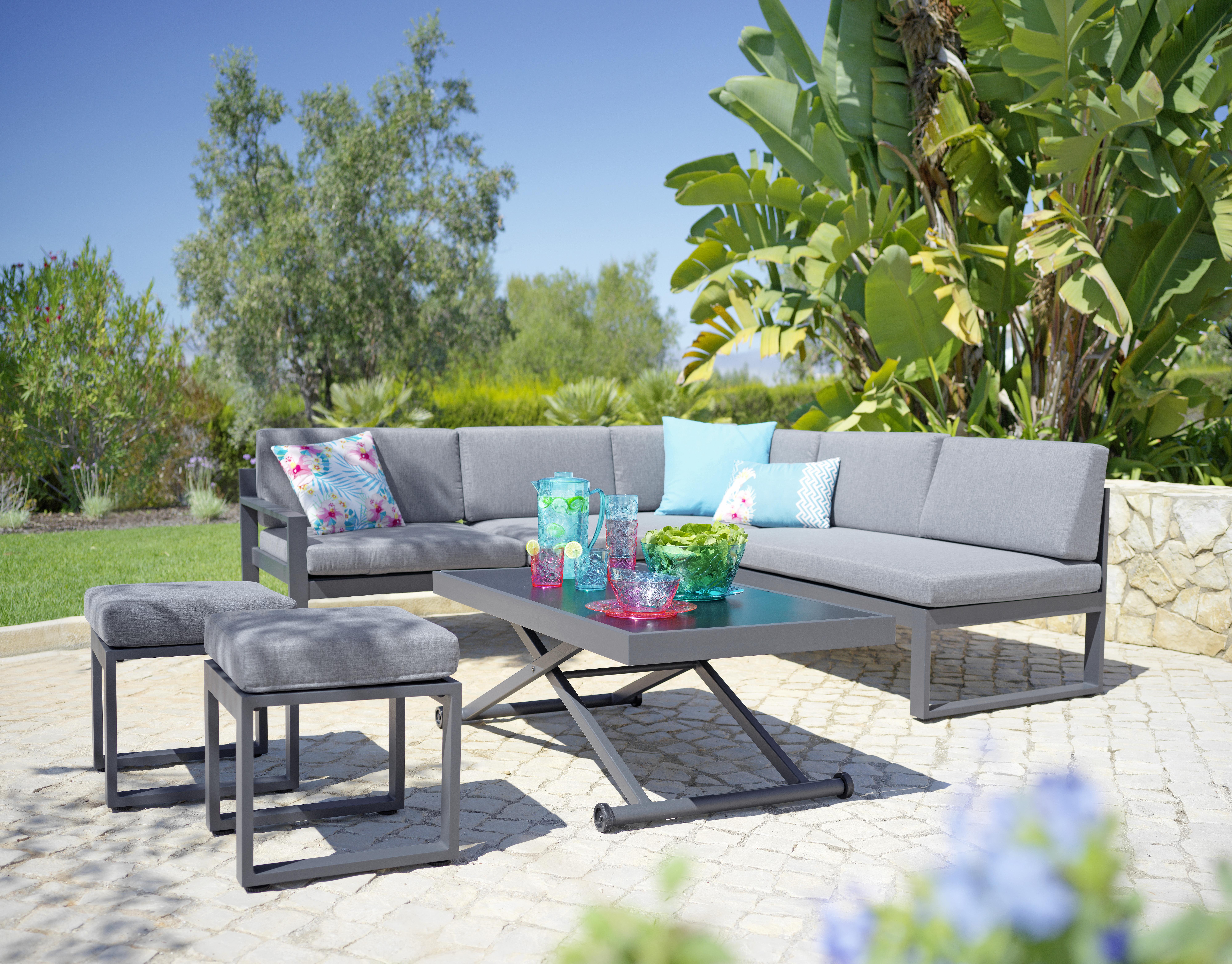 Loungegarnitur Moskau in Anthrazit mit Kissen - Anthrazit/Grau, Modern, Glas/Textil (213/200cm) - Modern Living