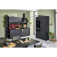 Eckküche Easytouch in Graphitfarben/Schwarz - Graphitfarben/Schwarz, Holzwerkstoff (123/277cm) - Nobilia