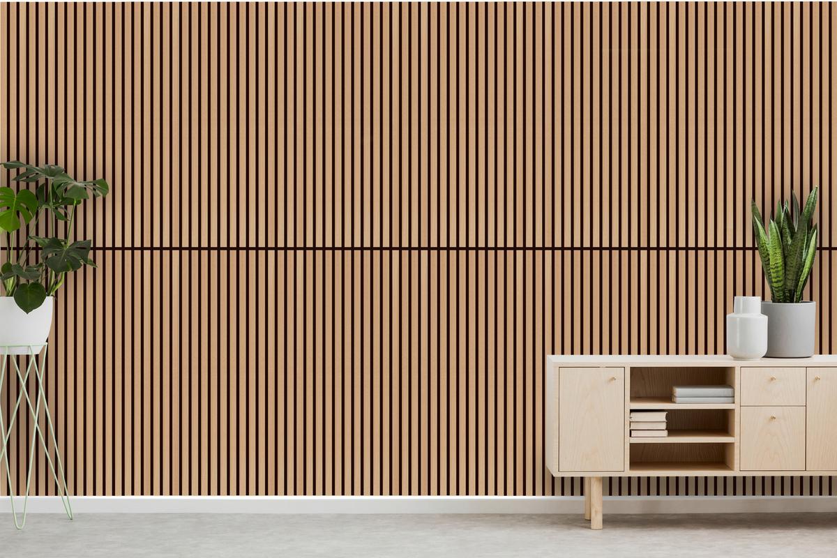 PANEL AKUSTYCZNY 11003B - kolor dębowy, Modern, materiał drewnopochodny (52/104cm)