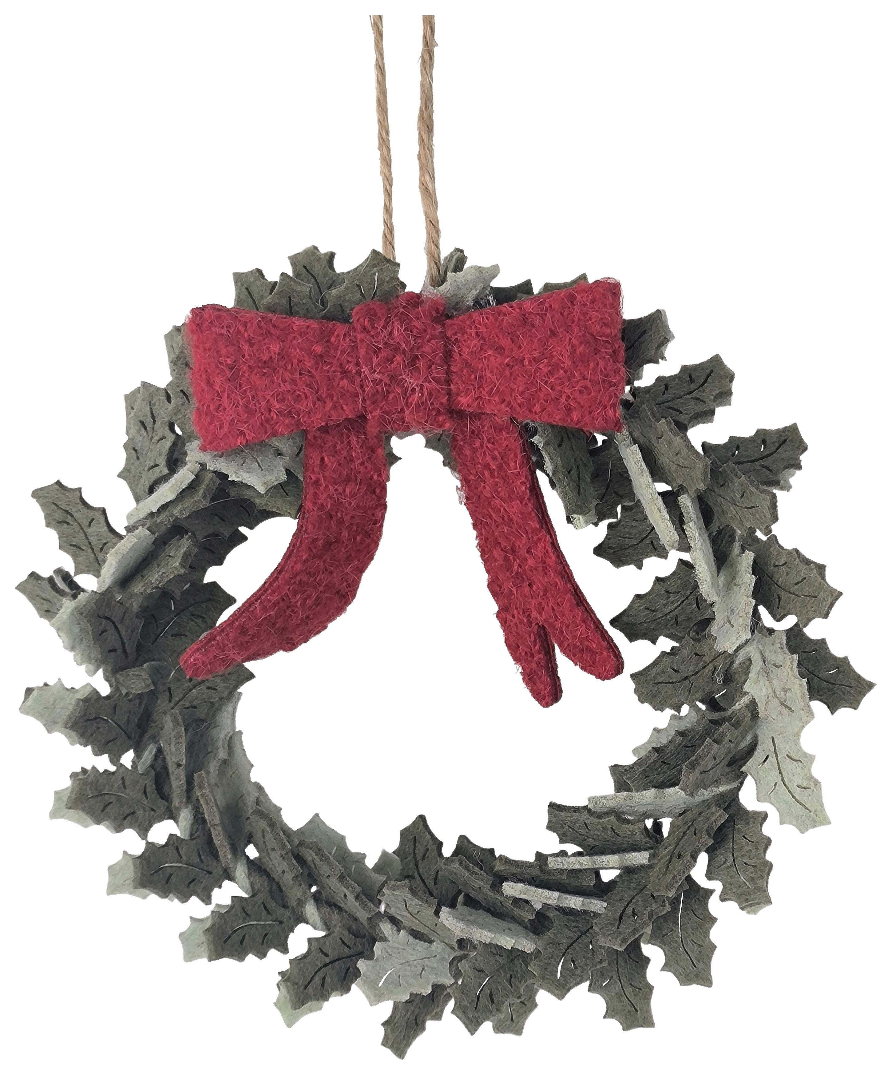 Obesek Za Božično Jelko Loni - rdeča/zelena, Konvencionalno, tekstil (15cm) - Mömax